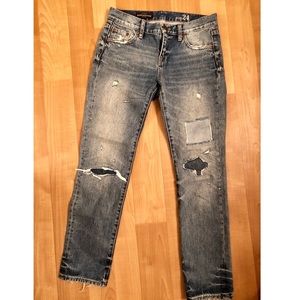 J.Crew distressed boyfriend jeans size 24